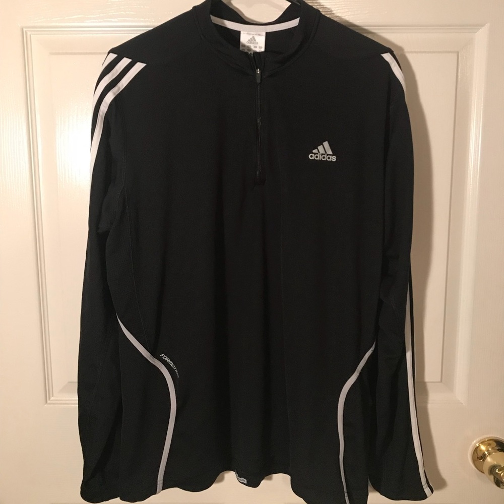 Adidas long sleeve with chest zipper